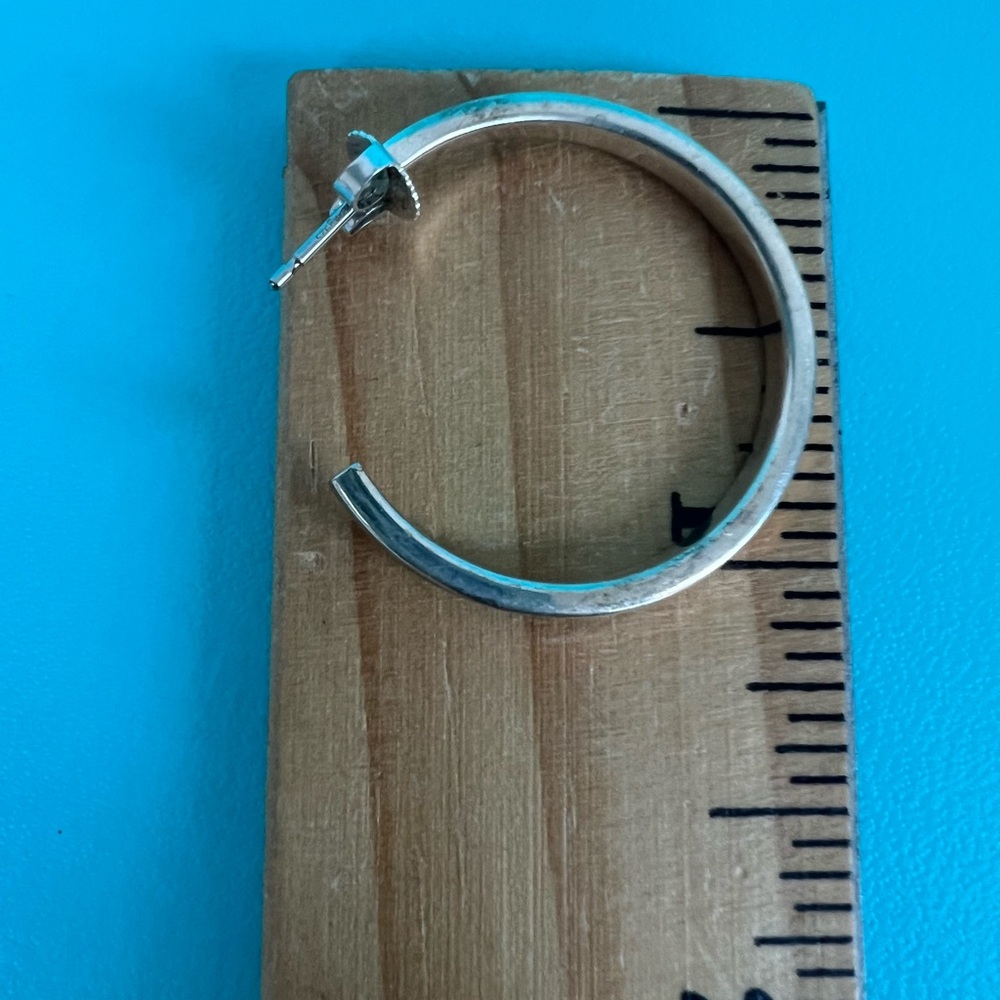 🔴Authentic Tiffany & Co. 1837 Sterling Silver Hoop Earrings🔴 - Picture 6 of 11